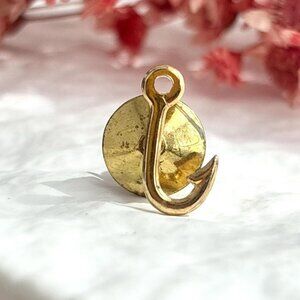 Tiny Anchor Push Back Pin Vintage Pin
